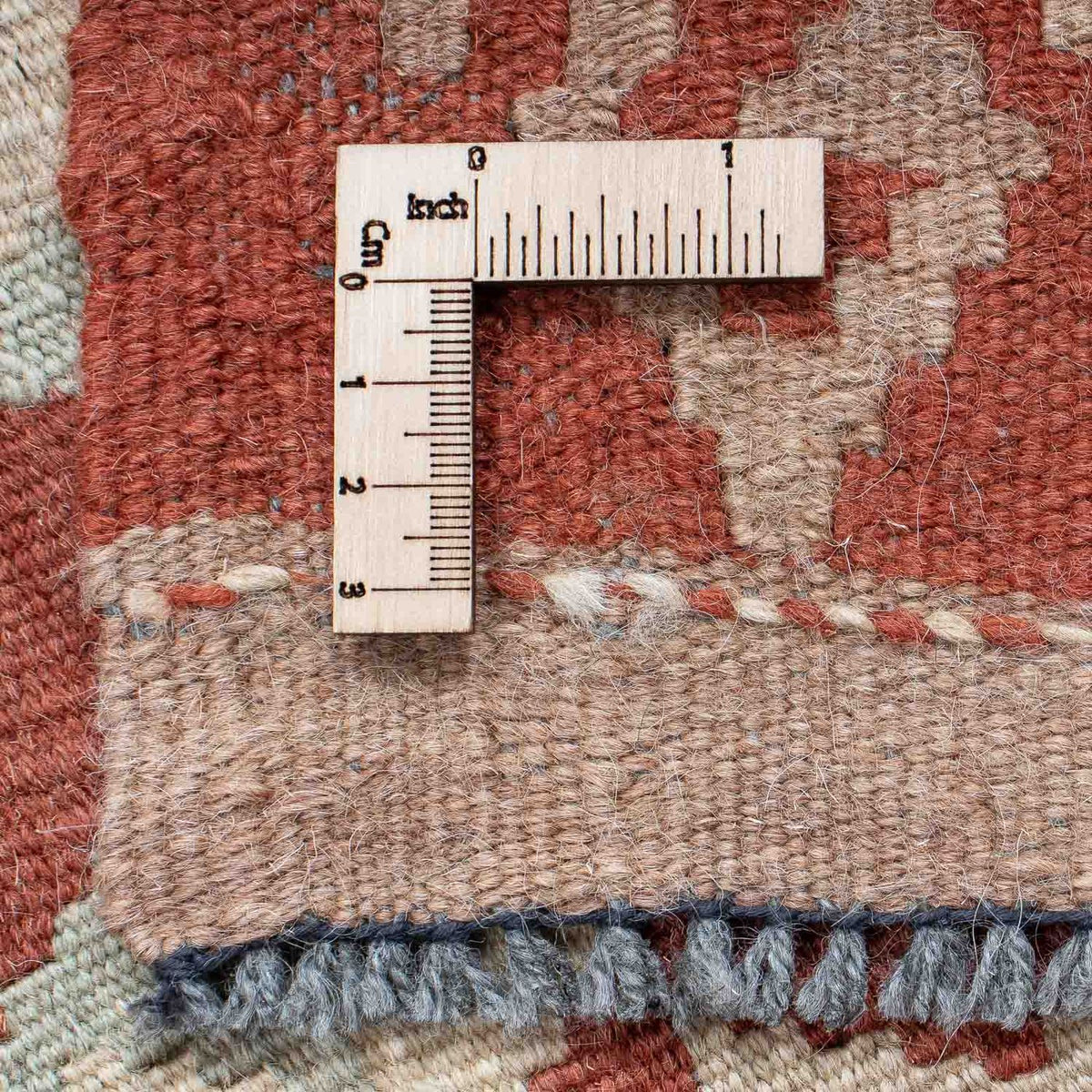 Tappeto corsia Tappeto Kelim - Splash - 203 x 69 cm - ruggine