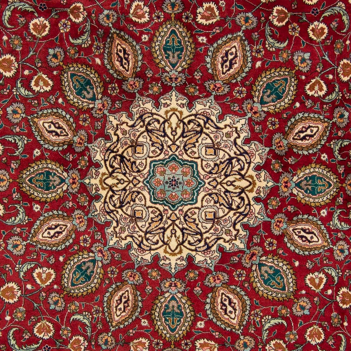 Tappeto Persero - Tabriz - Reale - 349 x 243 cm - rosso scuro
