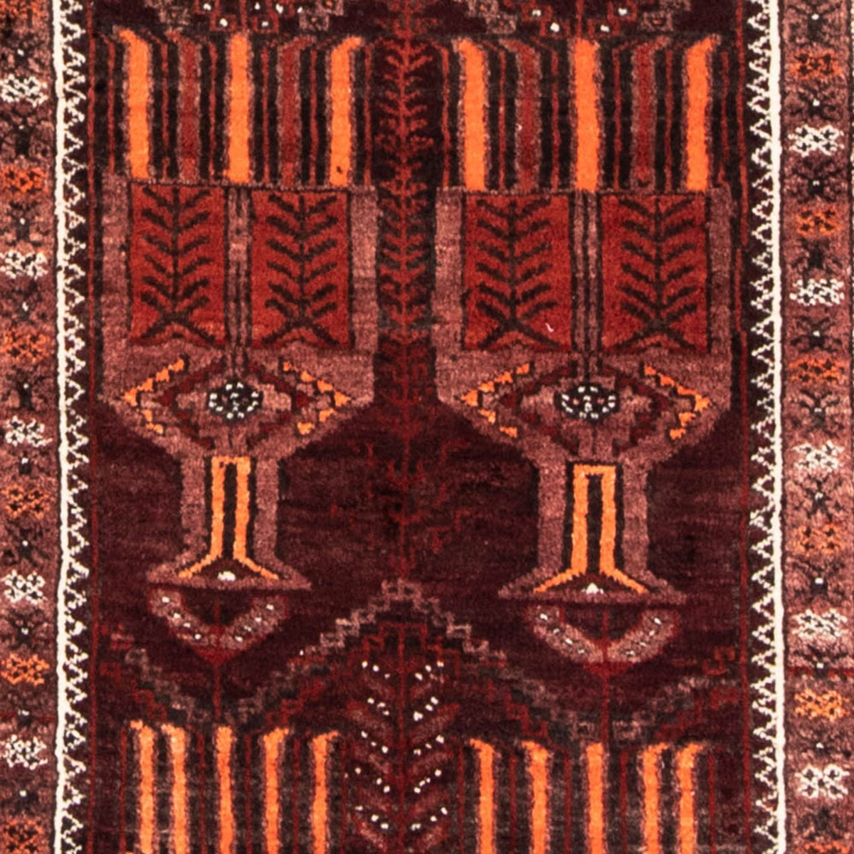 Tappeto corsia Tappeto Belutsch - 239 x 109 cm - ruggine