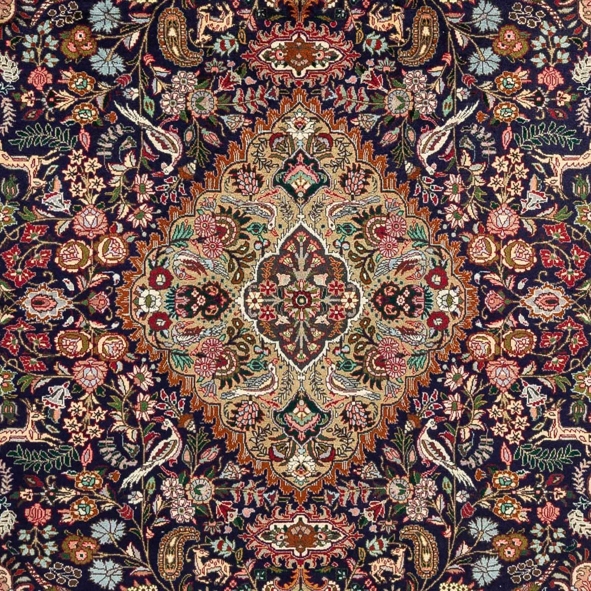Tappeto Persero - Tabriz - Reale - 300 x 202 cm - blu scuro