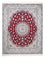 Tappeto Persero - Nain - Premio - 196 x 158 cm - rosso scuro