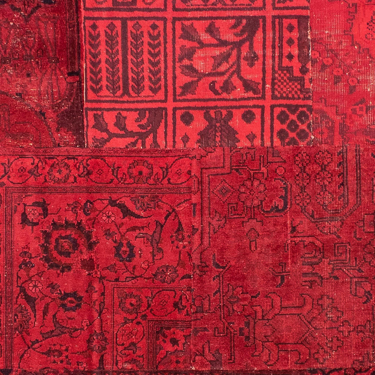 Tappeto Patchwork - 296 x 196 cm - rosso scuro