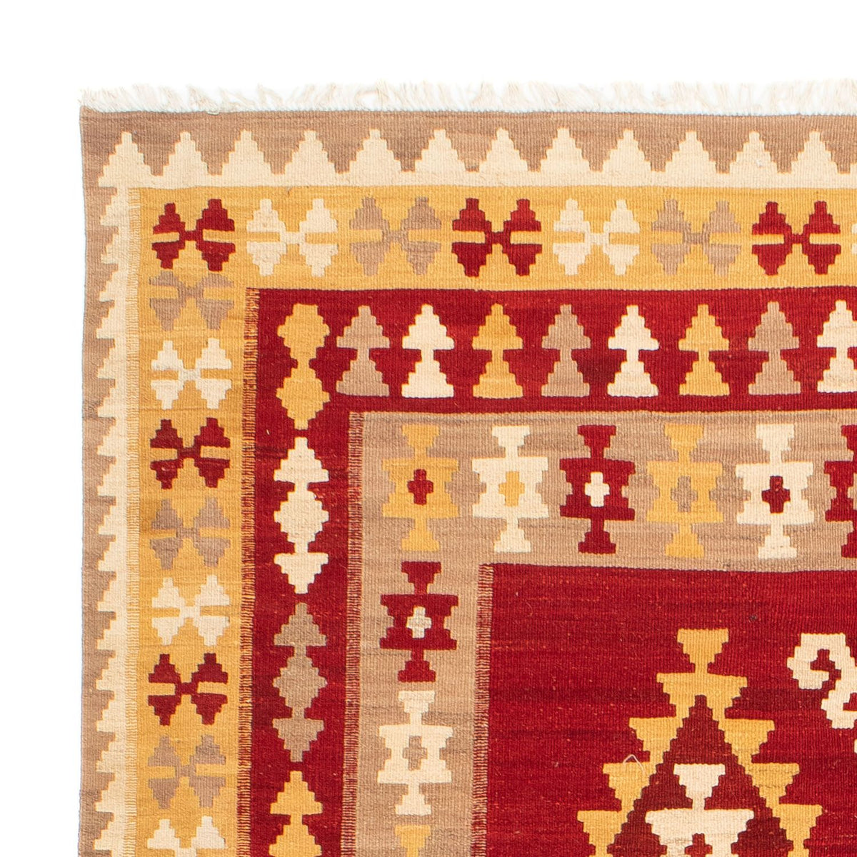 Tappeto Kelim - Orientale - 252 x 178 cm - rosso scuro