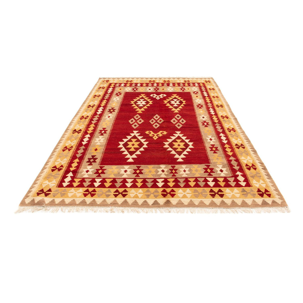 Tappeto Kelim - Orientale - 252 x 178 cm - rosso scuro