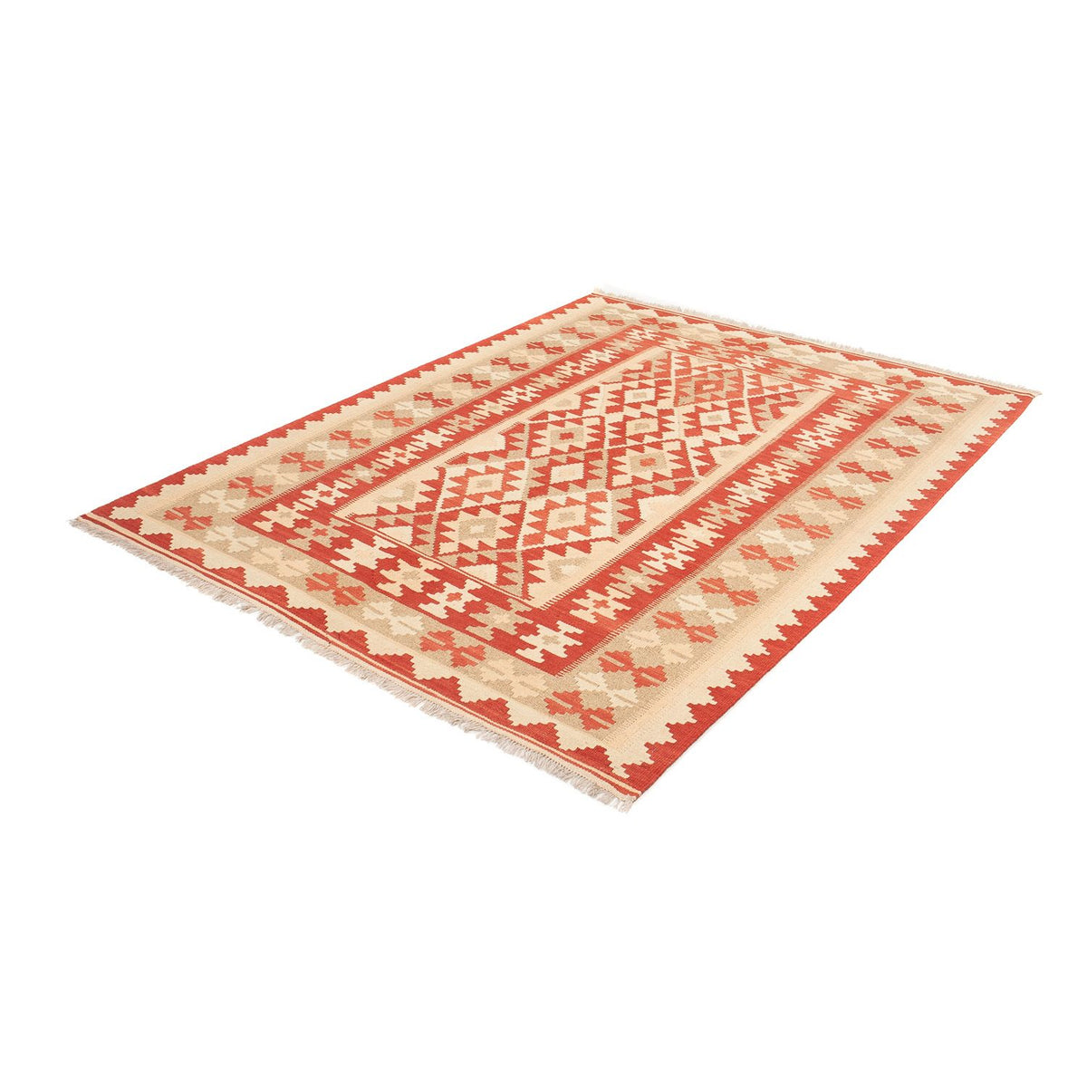 Tappeto Kelim - Orientale - 198 x 146 cm - rosso scuro