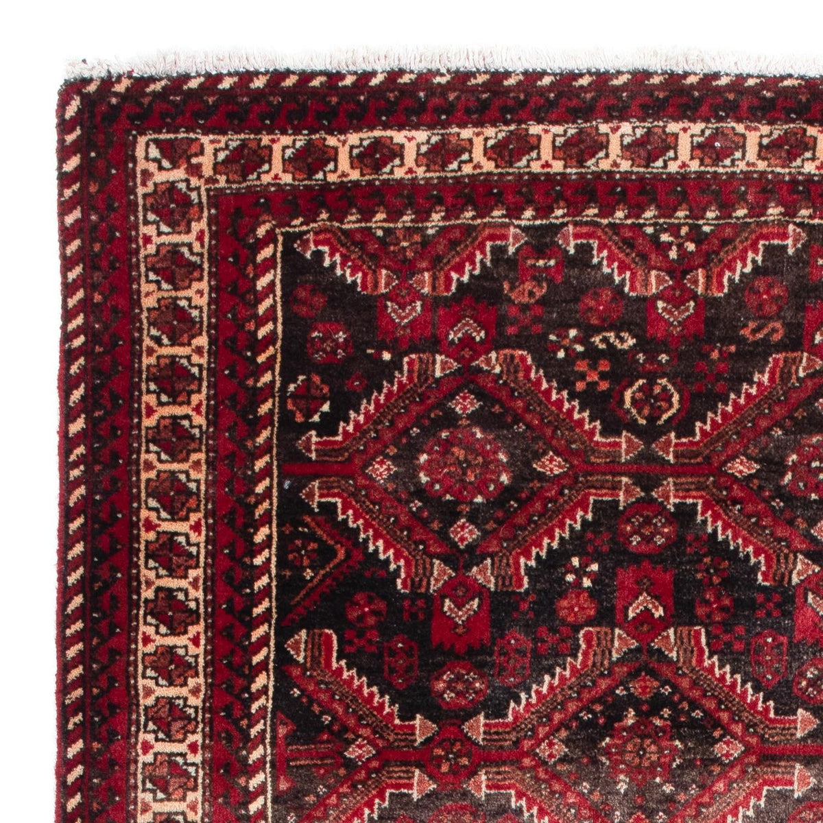 Tappeto corsia Tappeto Belutsch - 195 x 99 cm - rosso scuro