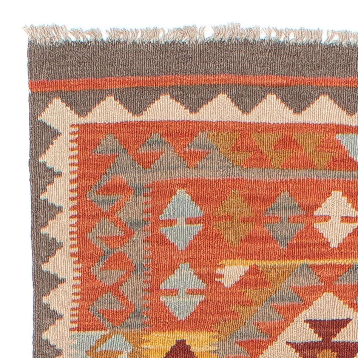 Tappeto corsia Tappeto Kelim - Splash - 296 x 76 cm - rosso chiaro