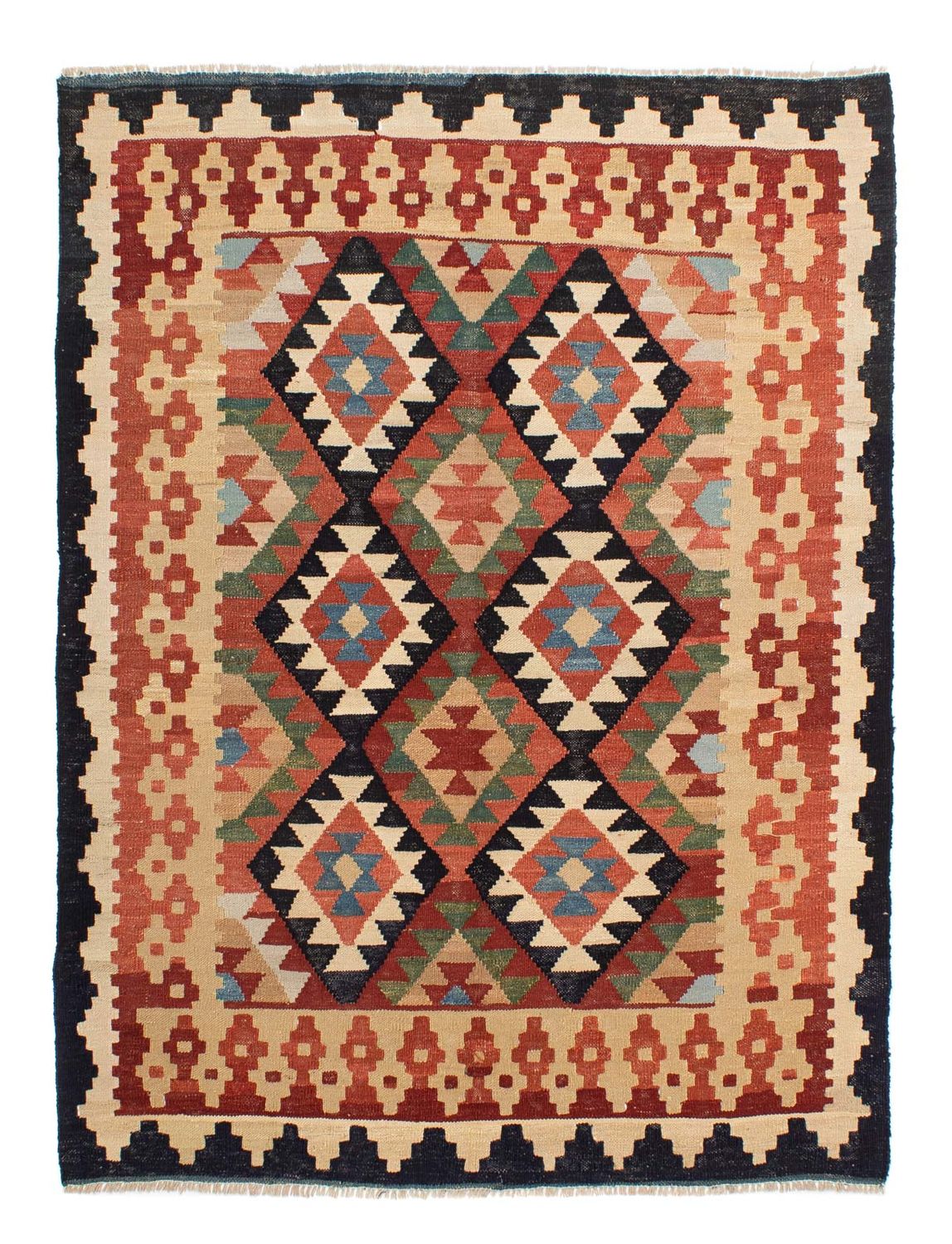 Tappeto Kelim - Splash - 202 x 155 cm - multicolore