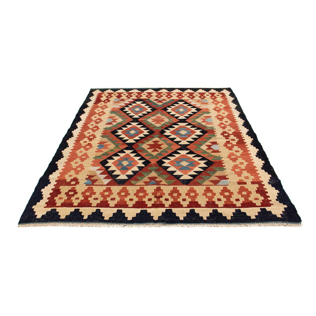 Tappeto Kelim - Splash - 202 x 155 cm - multicolore