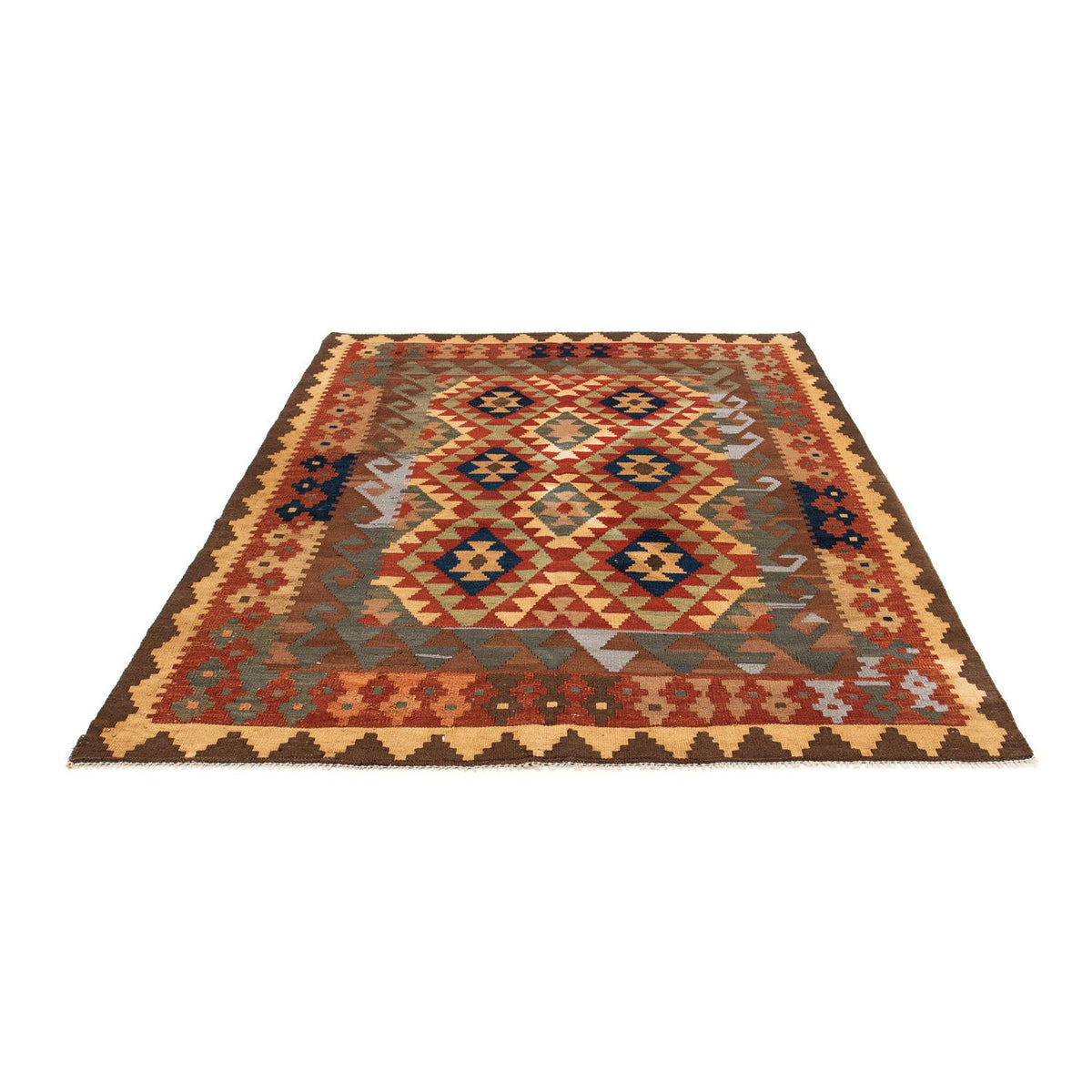 Tappeto Kelim - Splash - 193 x 158 cm - multicolore