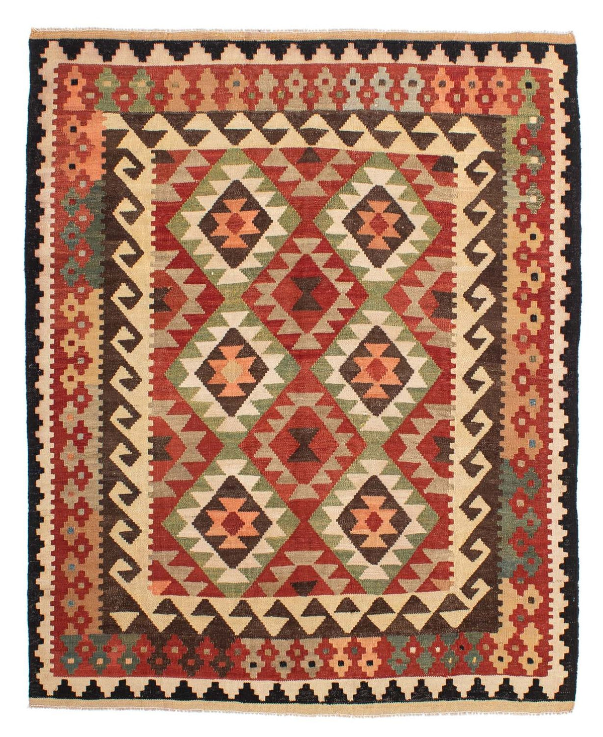Tappeto Kelim - Splash - 183 x 155 cm - multicolore