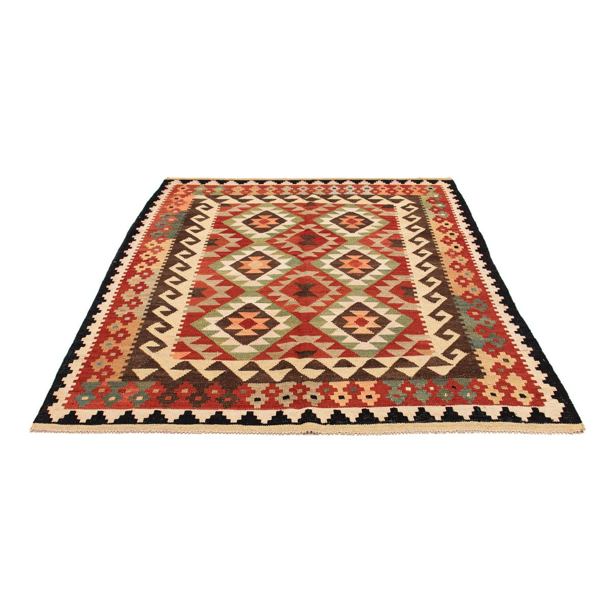 Tappeto Kelim - Splash - 183 x 155 cm - multicolore