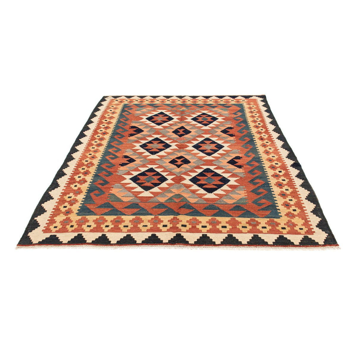 Tappeto Kelim - Splash - 205 x 158 cm - multicolore