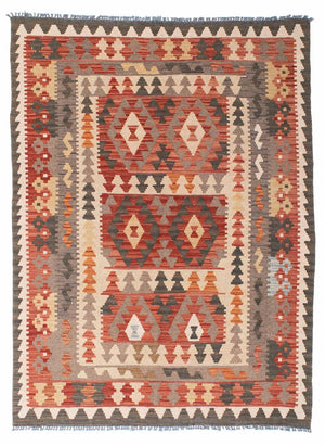 Tappeto Kelim - Orientale - 194 x 147 cm - rosso chiaro