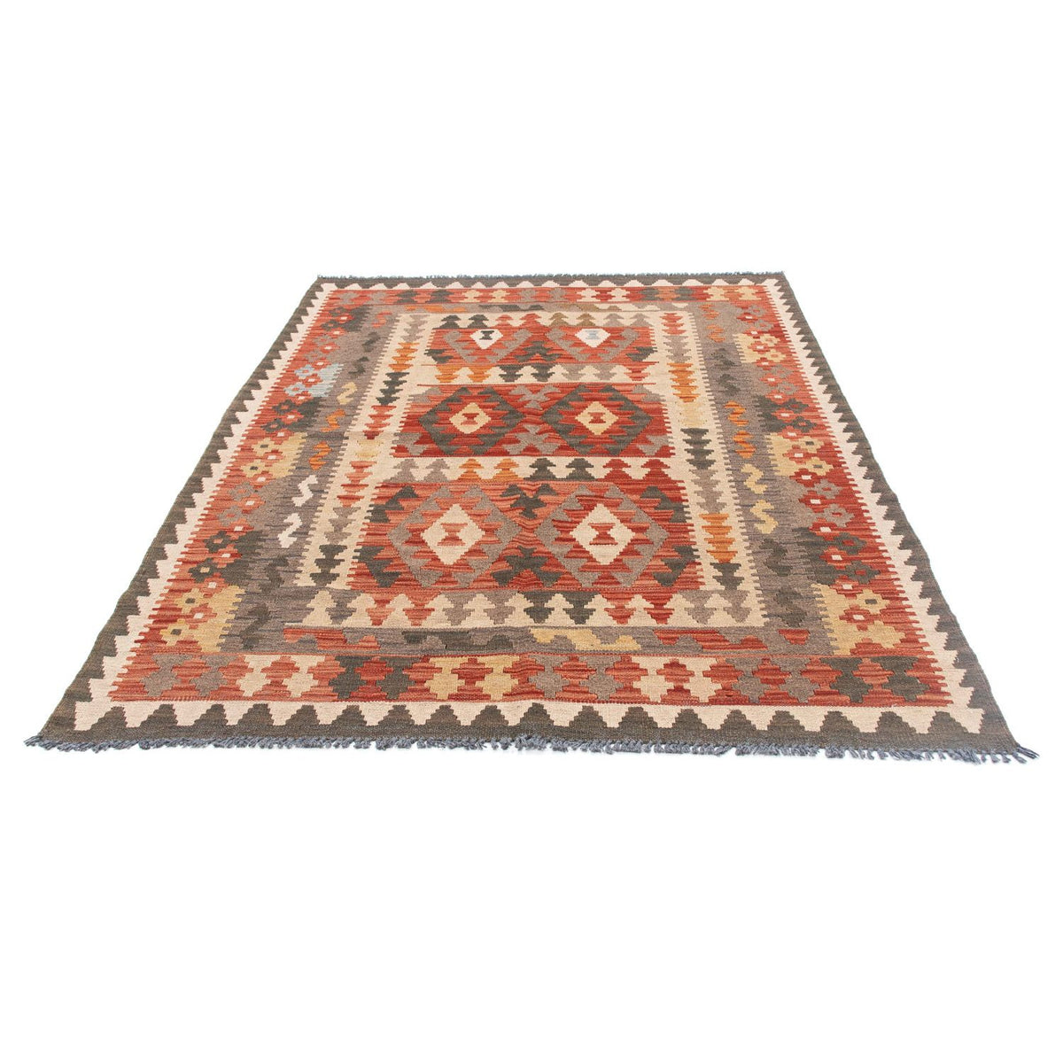 Tappeto Kelim - Orientale - 194 x 147 cm - rosso chiaro