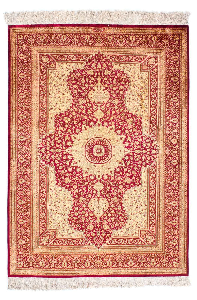 Tappeto Persero - Ghom - 147 x 102 cm - rosso scuro