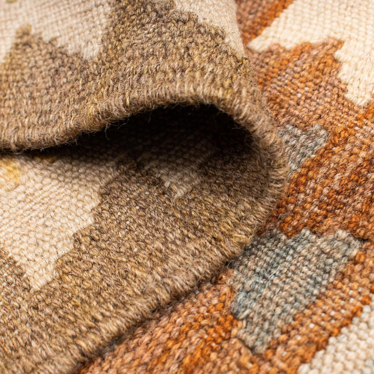 Tappeto corsia Tappeto Kelim - Orientale - 200 x 92 cm - marrone chiaro