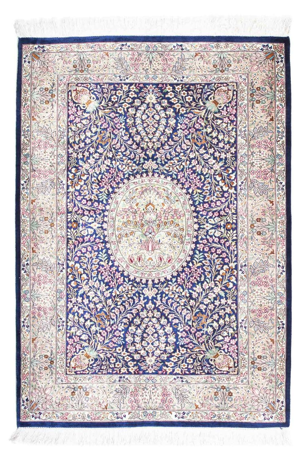 Tappeto Persero - Ghom - 119 x 82 cm - blu scuro