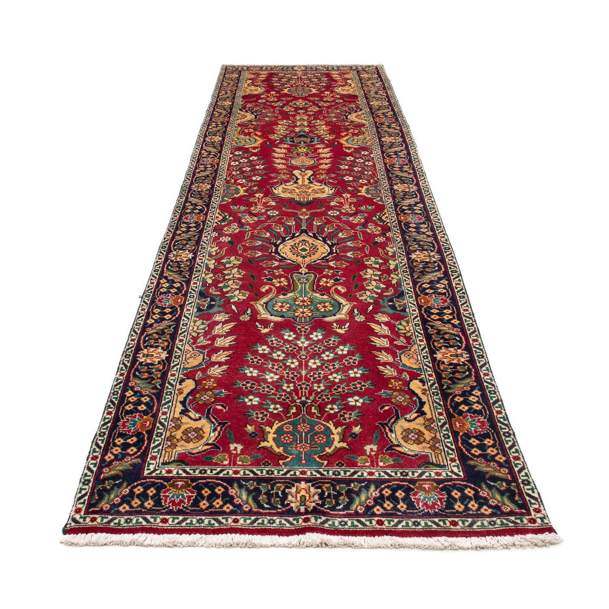 Tappeto corsia Tappeto Persero - Tabriz - 400 x 105 cm - rosso
