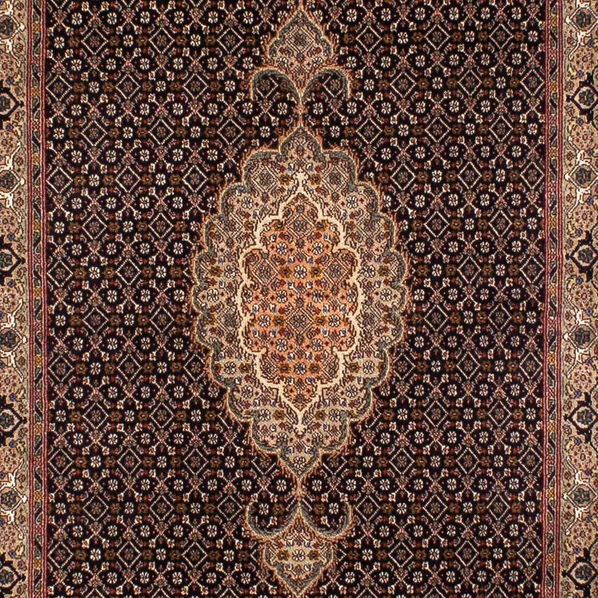 Tappeto corsia Tappeto Persero - Tabriz - 295 x 77 cm - blu scuro