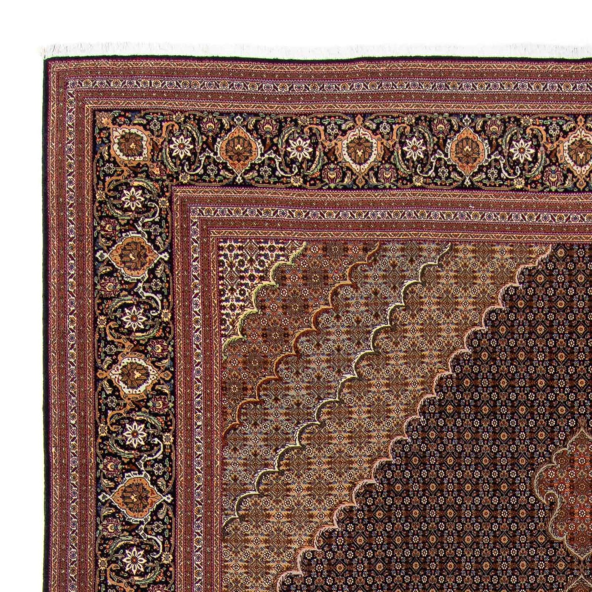 Tappeto Persero - Tabriz - 359 x 252 cm - marrone
