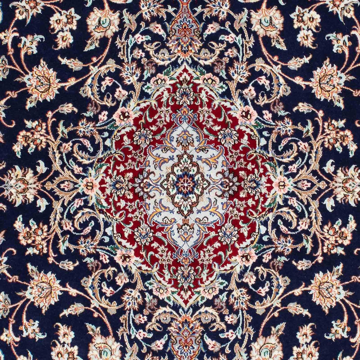 Tappeto Persero - Isfahan - Premio - 200 x 130 cm - blu scuro