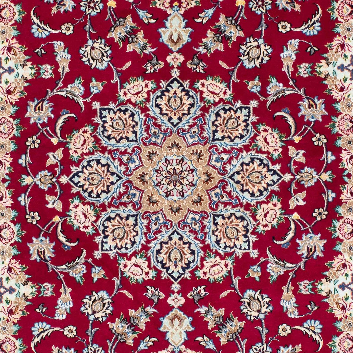 Tappeto Persero - Isfahan - Premio - 194 x 131 cm - rosso scuro