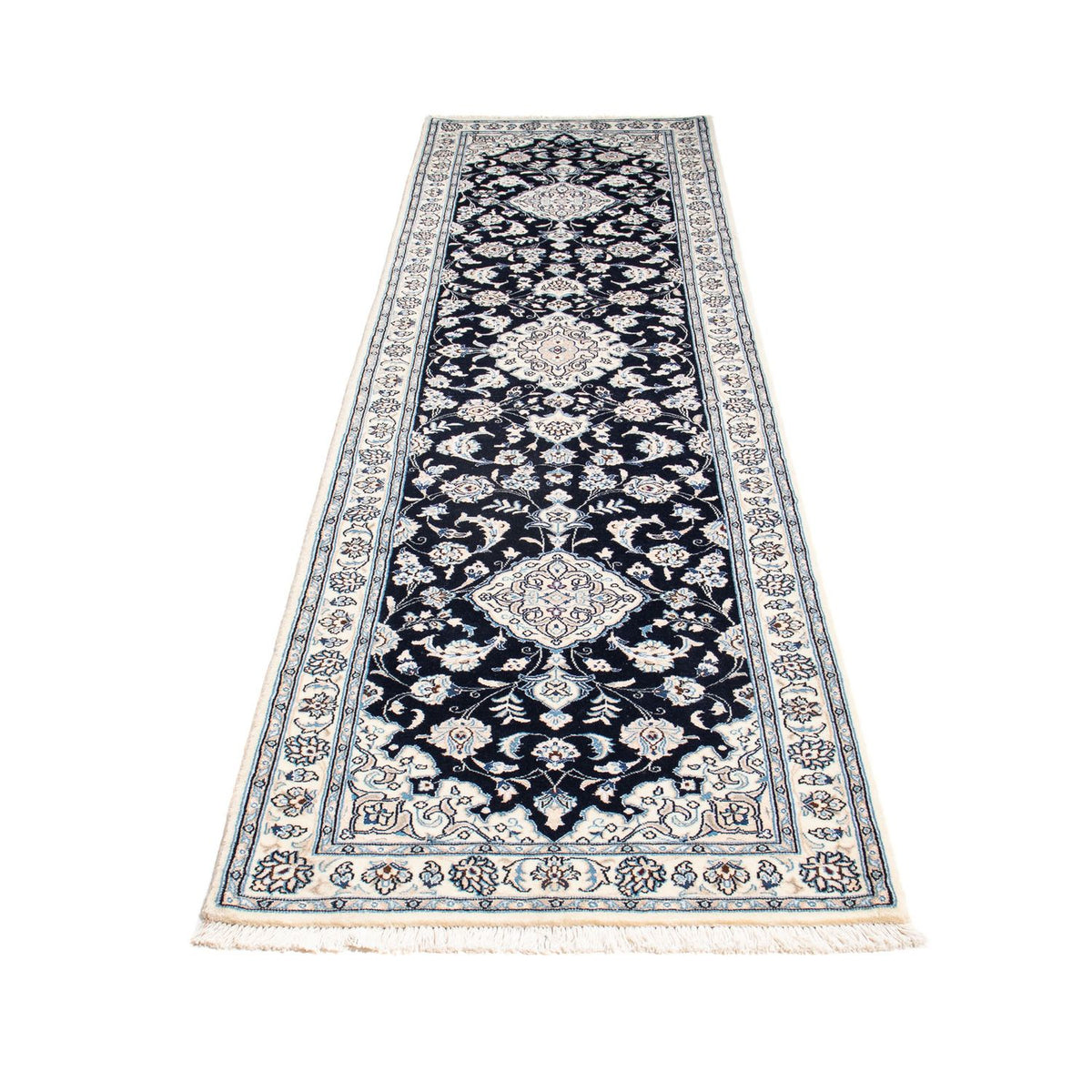 Tappeto corsia Tappeto Persero - Nain - Reale - 295 x 78 cm - blu scuro