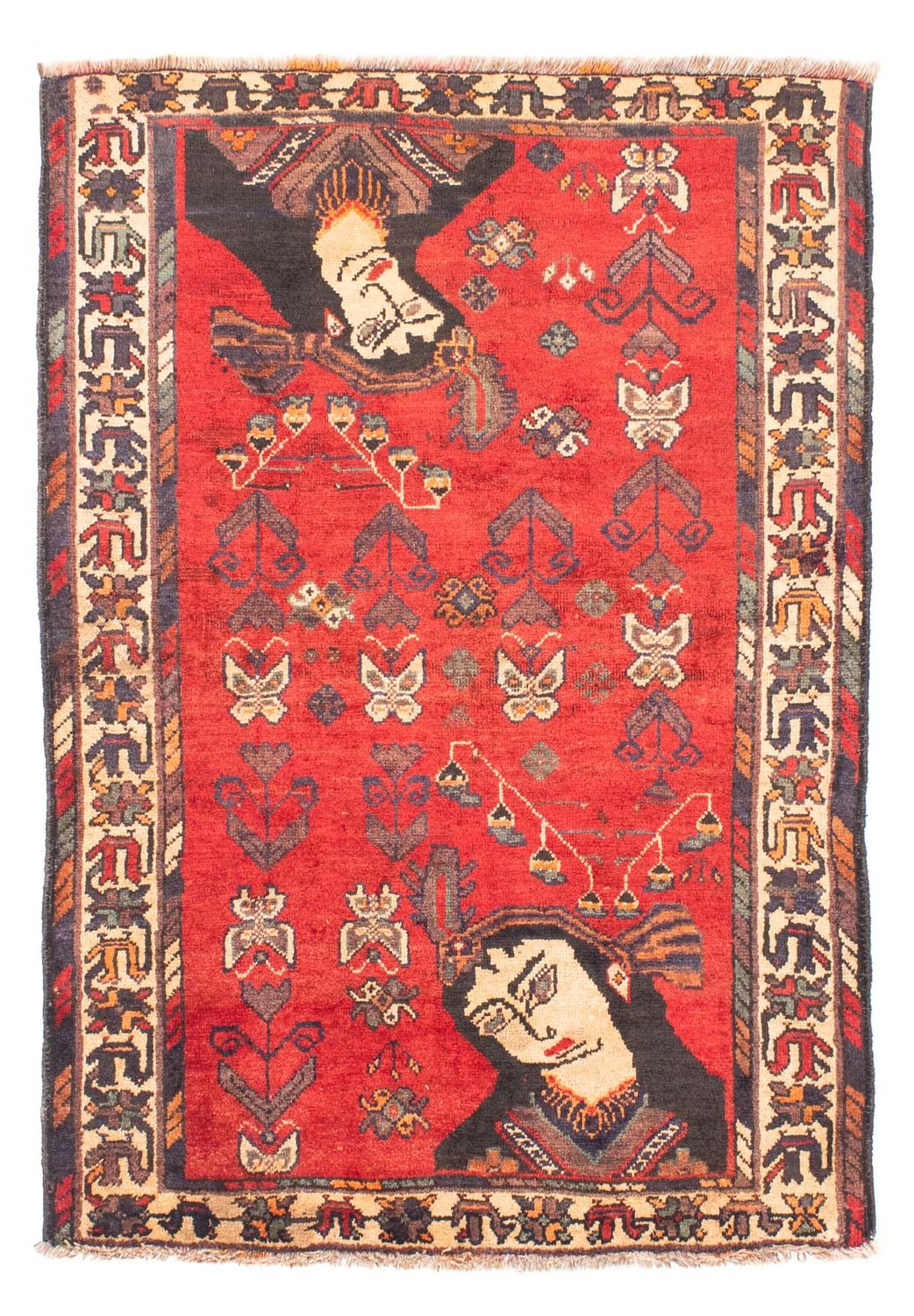 Tappeto Persero - Nomade - 155 x 110 cm - rosso scuro