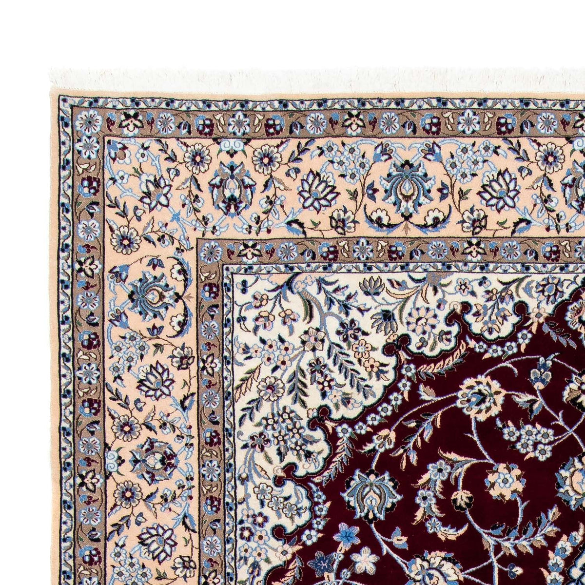 Tappeto Persero - Nain - Reale - 305 x 201 cm - rosso scuro