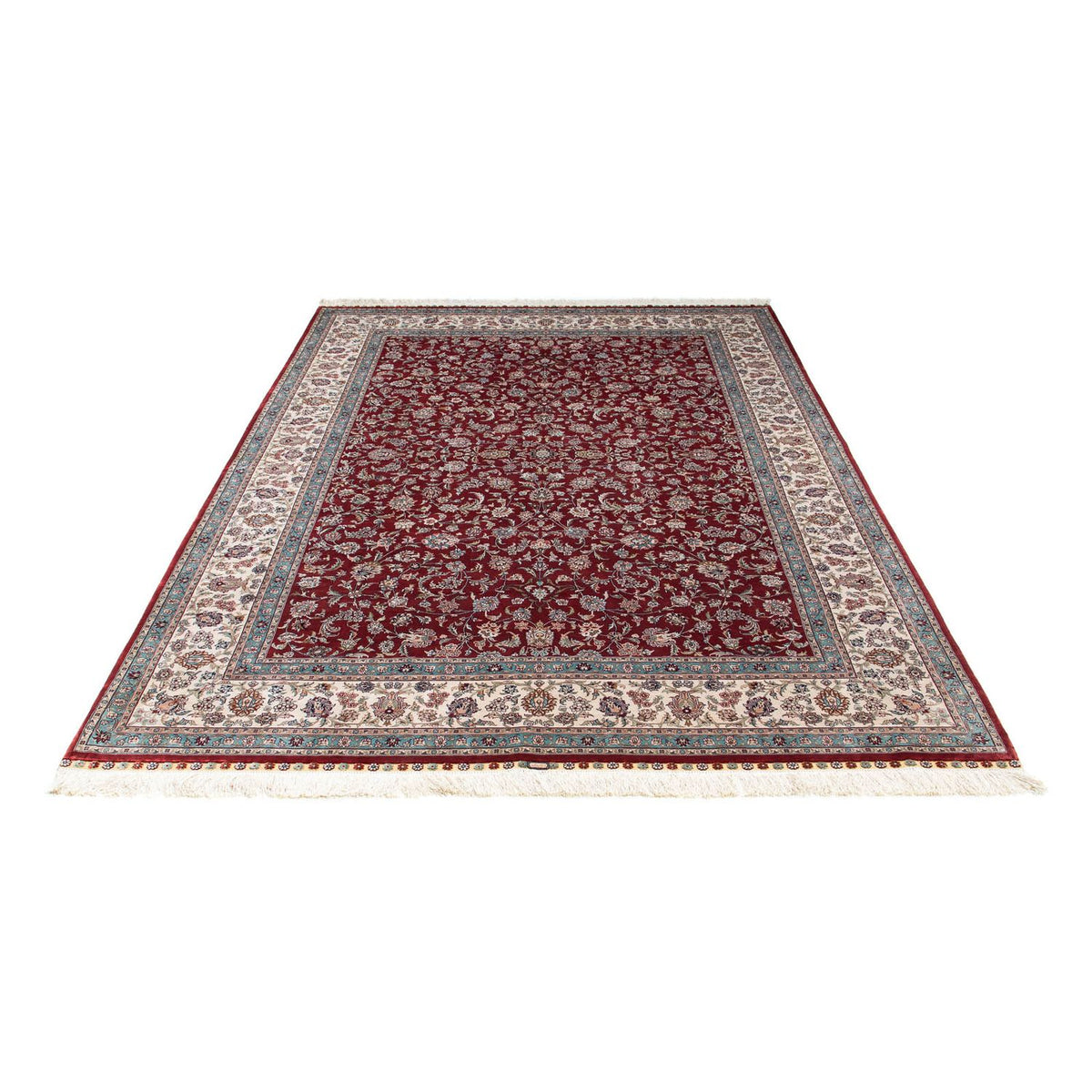 Tappeto orientale - Hereke - 246 x 170 cm - rosso scuro