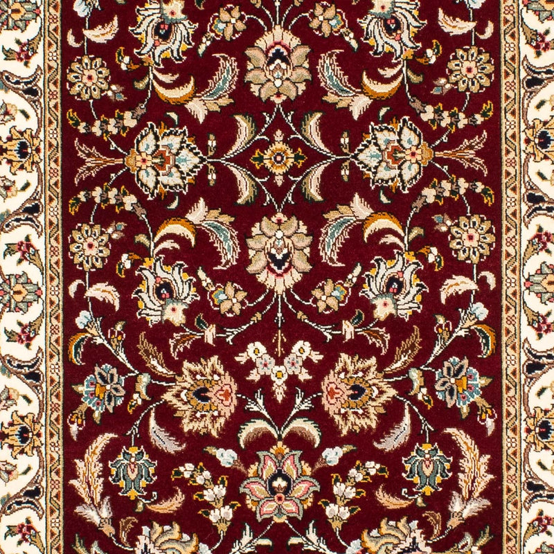 Tappeto corsia Tappeto Persero - Tabriz - Reale - 315 x 88 cm - rosso scuro