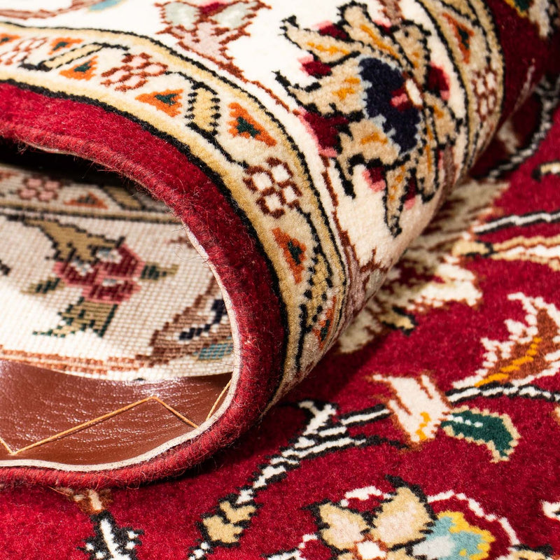 Tappeto corsia Tappeto Persero - Tabriz - Reale - 315 x 88 cm - rosso scuro
