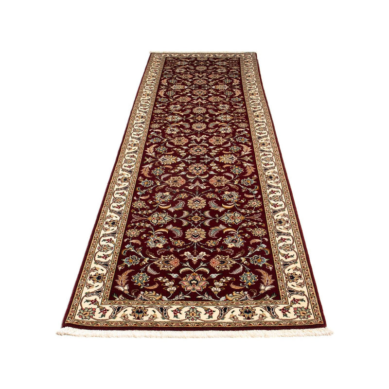 Tappeto corsia Tappeto Persero - Tabriz - Reale - 315 x 88 cm - rosso scuro