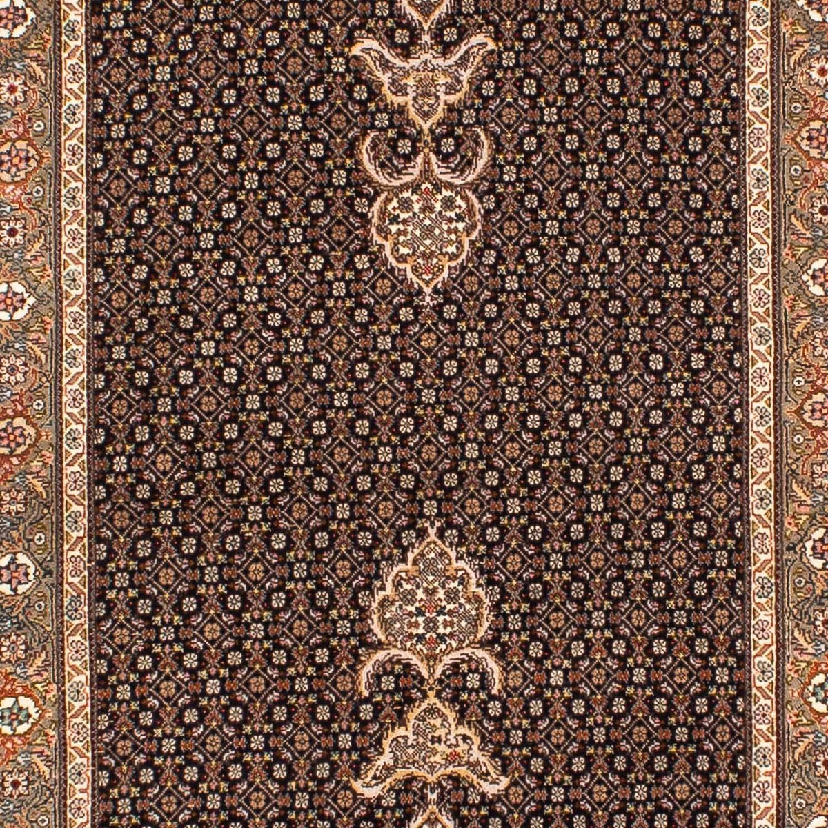 Tappeto corsia Tappeto Persero - Tabriz - 248 x 81 cm - blu scuro