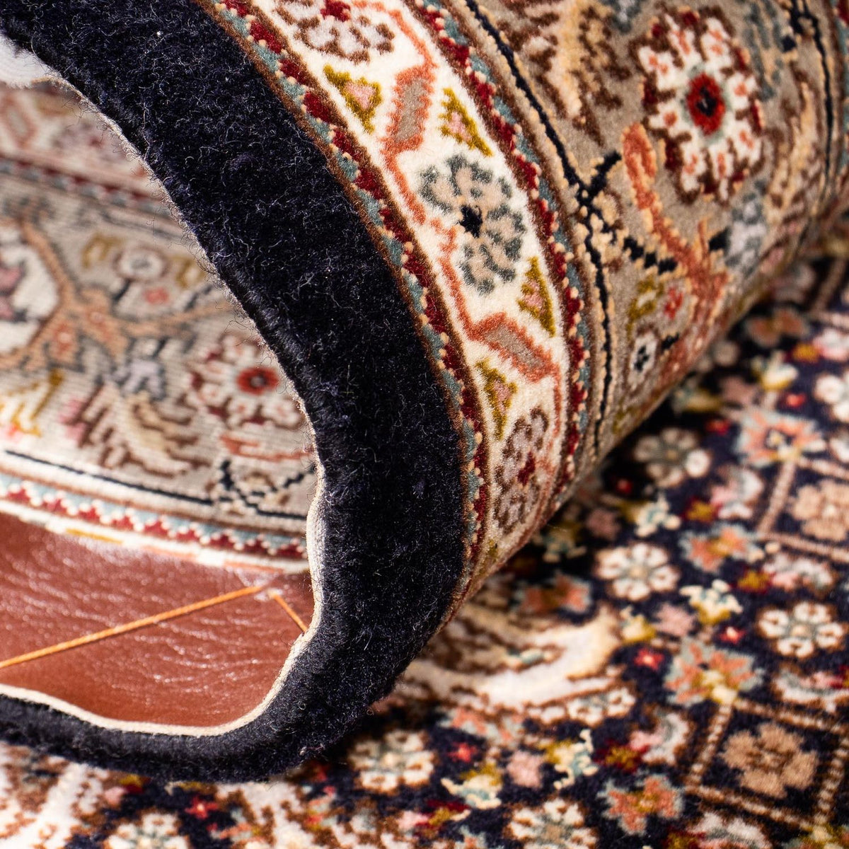 Tappeto corsia Tappeto Persero - Tabriz - 248 x 81 cm - blu scuro