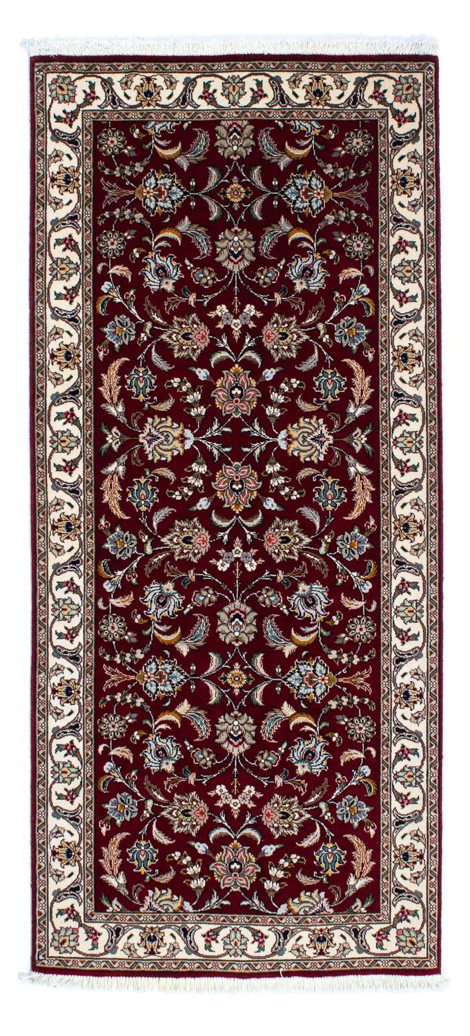 Tappeto corsia Tappeto Persero - Tabriz - Reale - 197 x 87 cm - rosso scuro