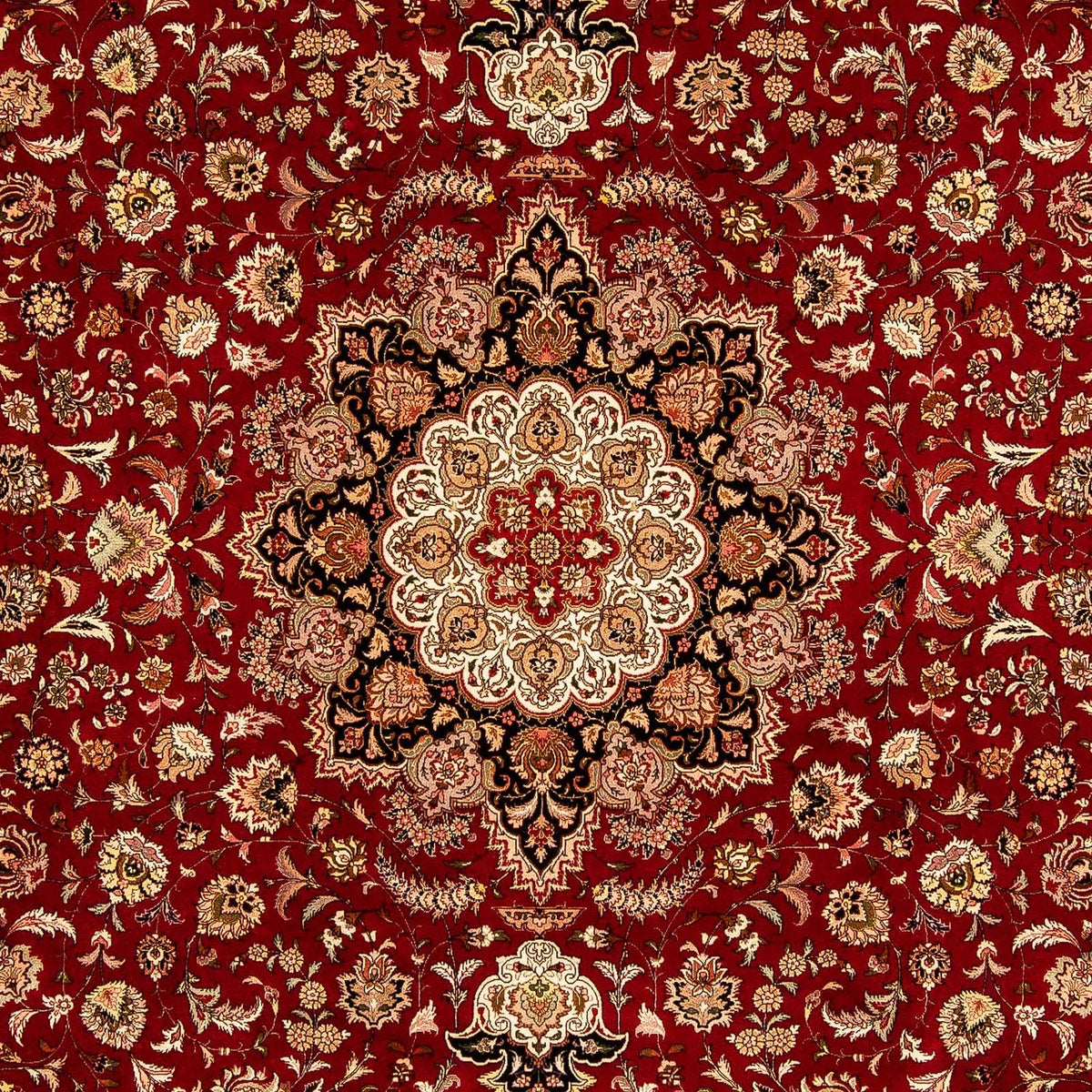 Tappeto Persero - Tabriz - Reale - 342 x 251 cm - rosso scuro