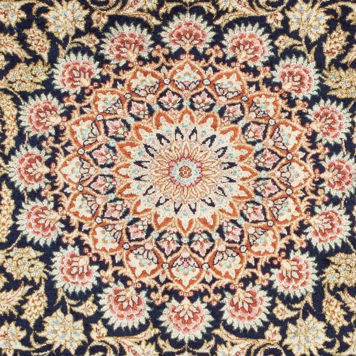 Tappeto Persero - Ghom - 120 x 79 cm - blu scuro