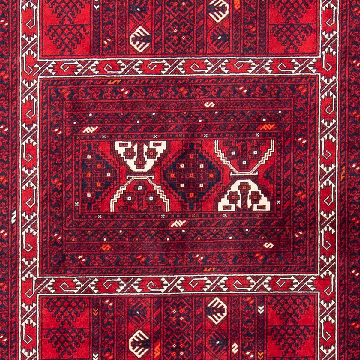 Tappeto Turkaman - 249 x 160 cm - rosso scuro