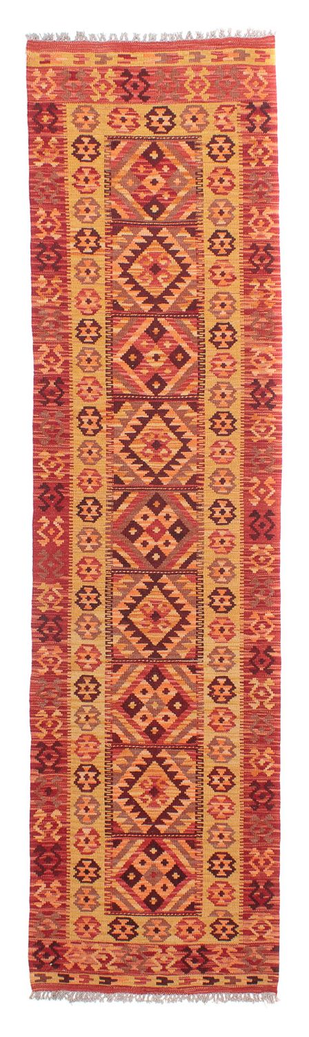 Tappeto corsia Tappeto Kelim - Splash - 299 x 73 cm - rosso chiaro