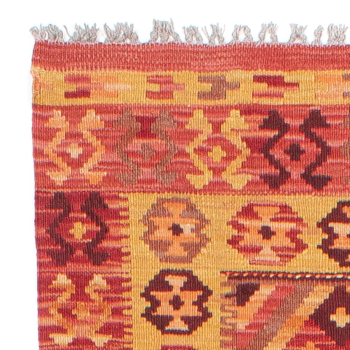 Tappeto corsia Tappeto Kelim - Splash - 299 x 73 cm - rosso chiaro