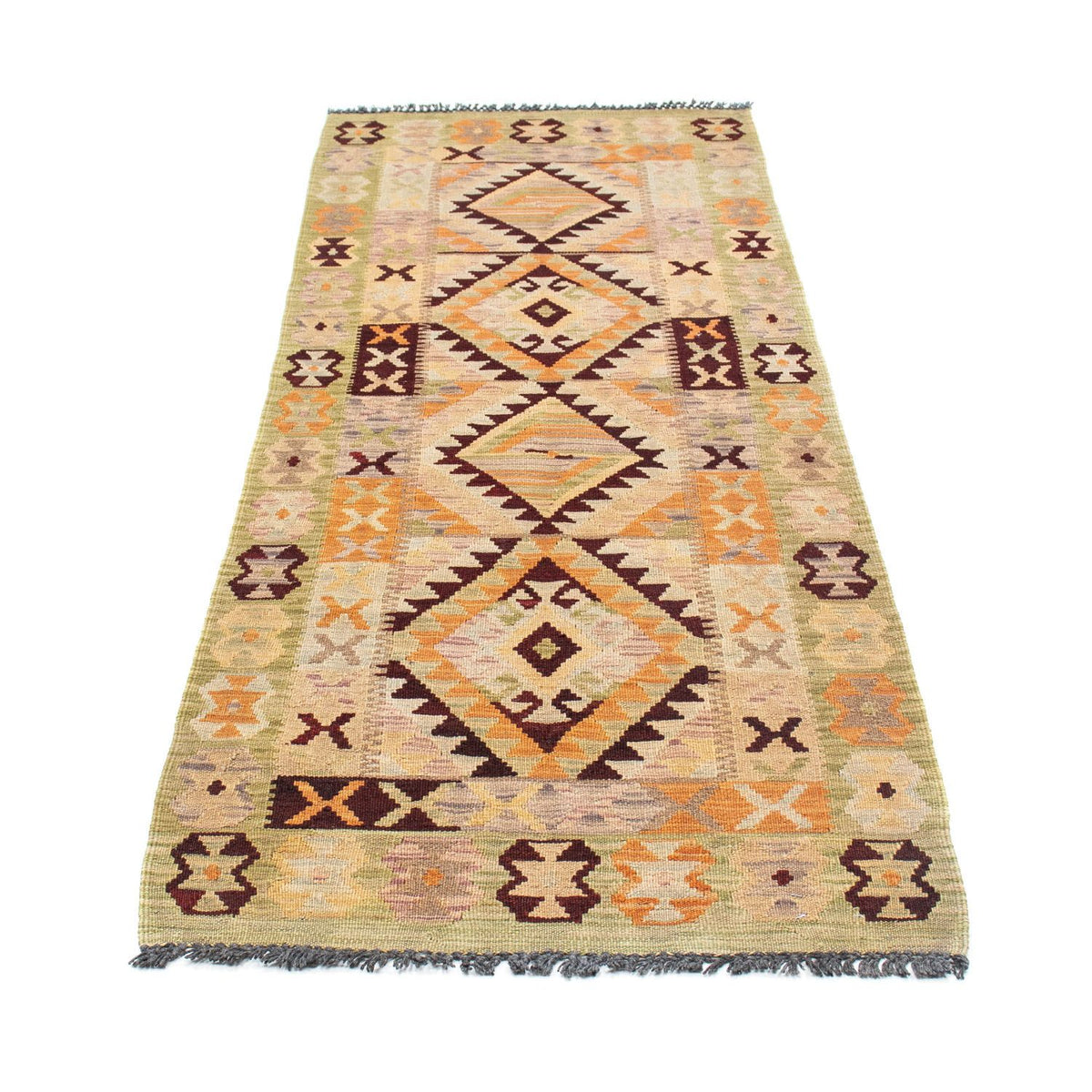 Tappeto corsia Tappeto Kelim - Orientale - 200 x 69 cm - beige