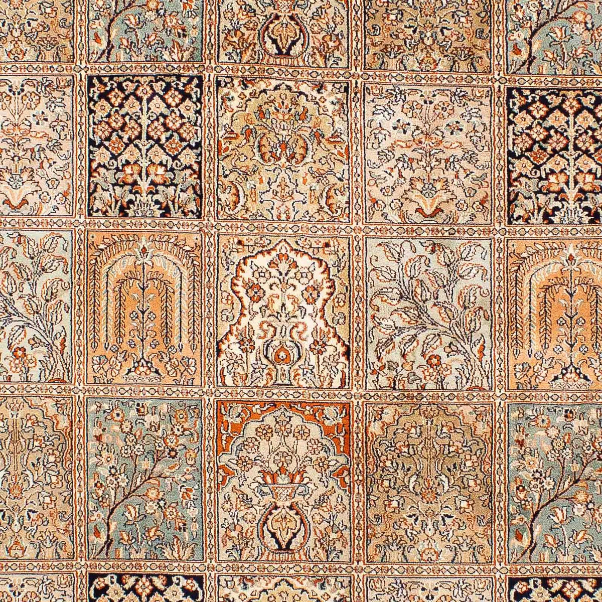 Tappeto di seta - Seta del Kashmir - 221 x 158 cm - multicolore