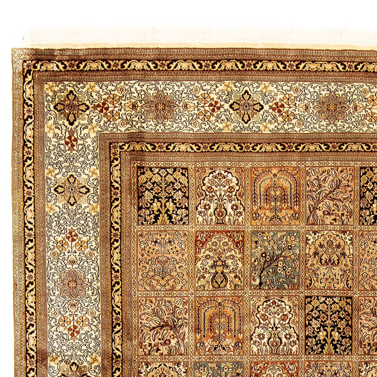 Tappeto di seta - Seta del Kashmir - 325 x 249 cm - marrone