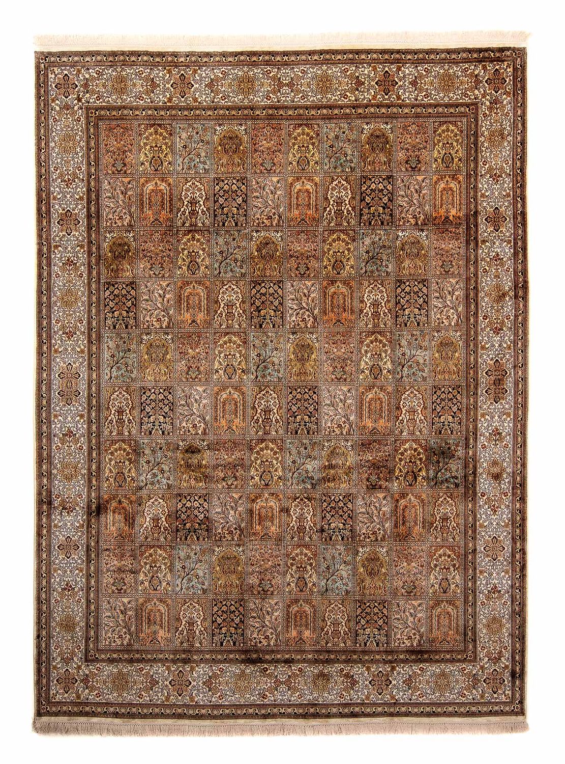 Tappeto di seta - Seta del Kashmir - 332 x 248 cm - marrone