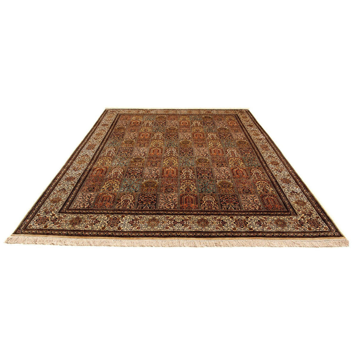 Tappeto di seta - Seta del Kashmir - 332 x 248 cm - marrone