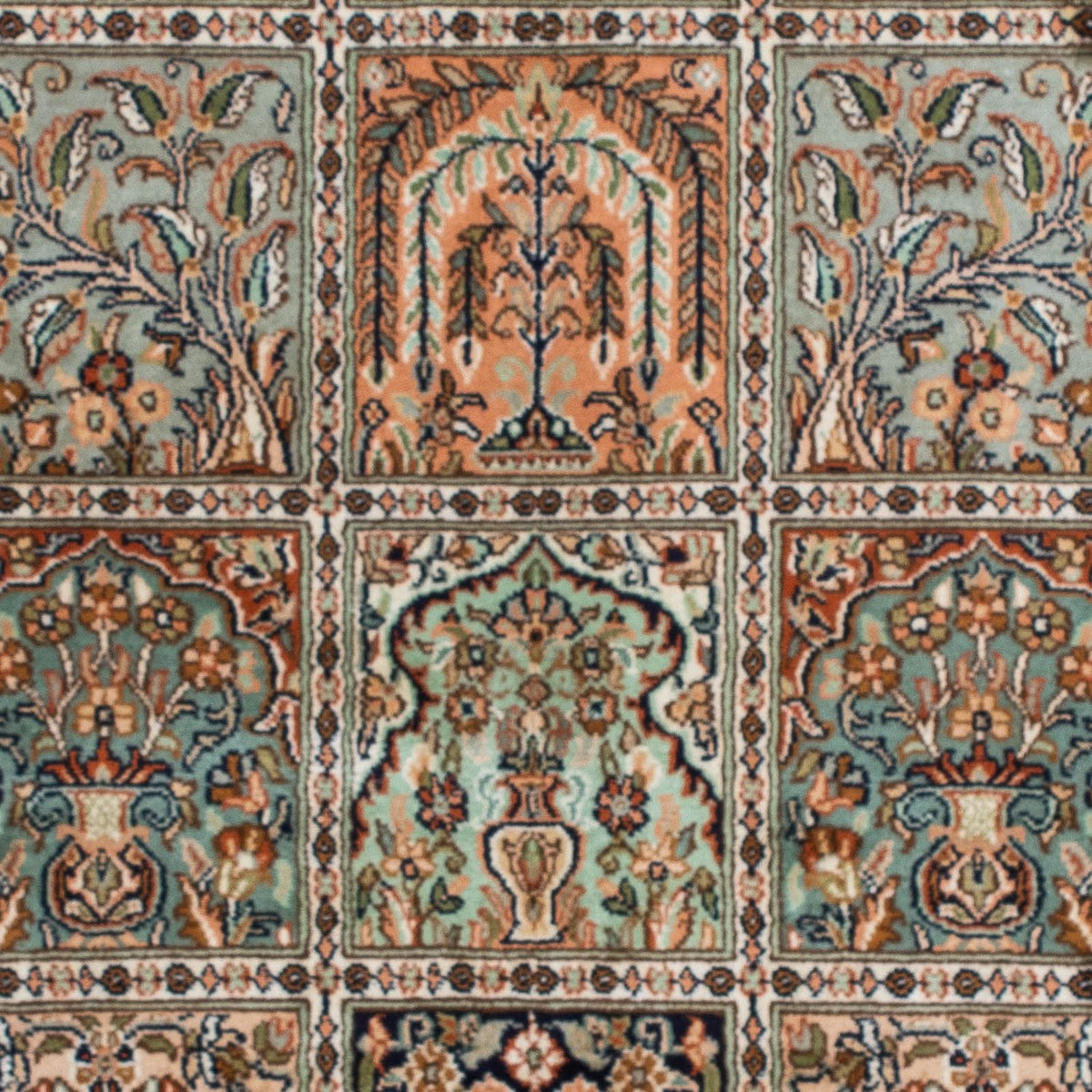 Tappeto di seta - Seta del Kashmir - 150 x 92 cm - multicolore