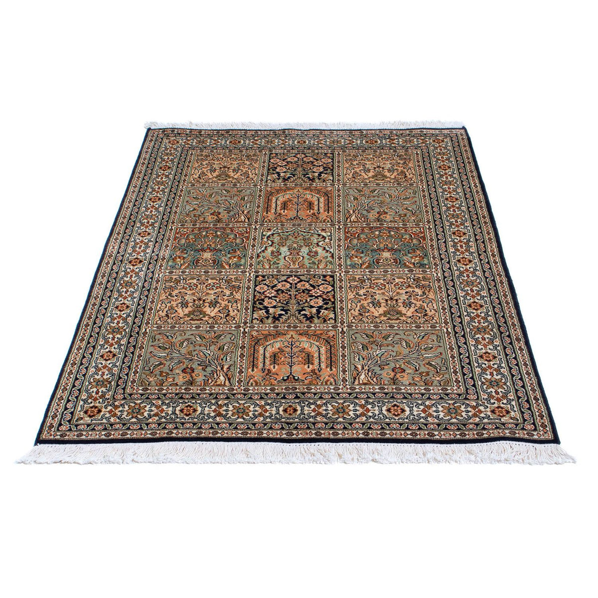Tappeto di seta - Seta del Kashmir - 150 x 92 cm - multicolore