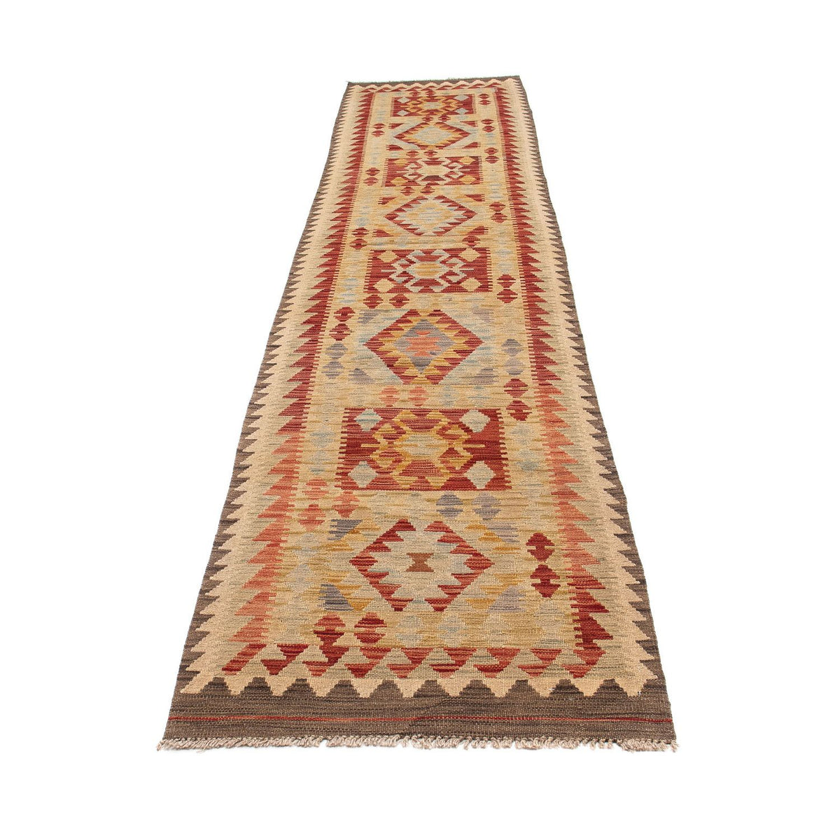 Tappeto corsia Tappeto Kelim - Splash - 389 x 77 cm - multicolore